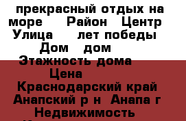 прекрасный отдых на море.. › Район ­ Центр › Улица ­ 40лет победы › Дом ­ дом 114 › Этажность дома ­ 9 › Цена ­ 1 500 - Краснодарский край, Анапский р-н, Анапа г. Недвижимость » Квартиры аренда   